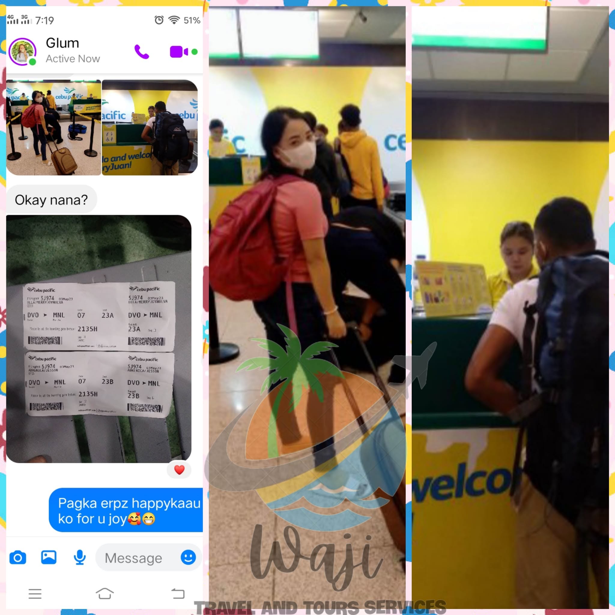 Client airport travel experience